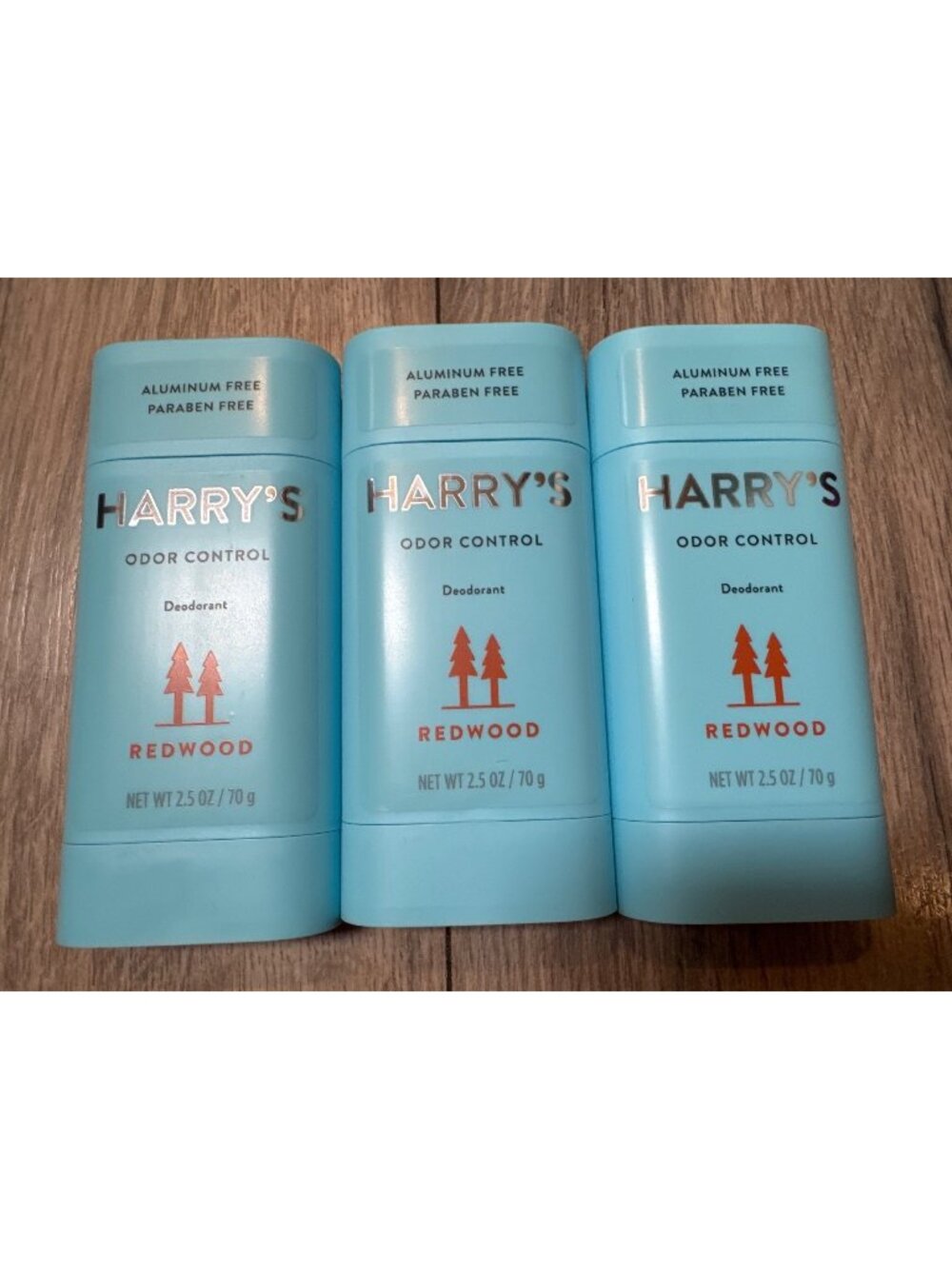 Harrys Redwood Odor Control Deodorant 2.5 Oz Aluminum & Paraben Free 3-Pack (#4)